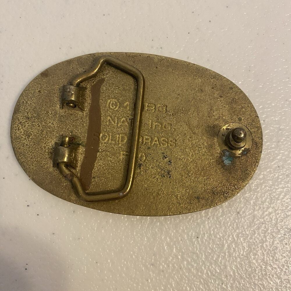 Vintage 1983s Fire Department City Of New York Solid Brass Men’s Belt Buckle - Picture 4 of 6